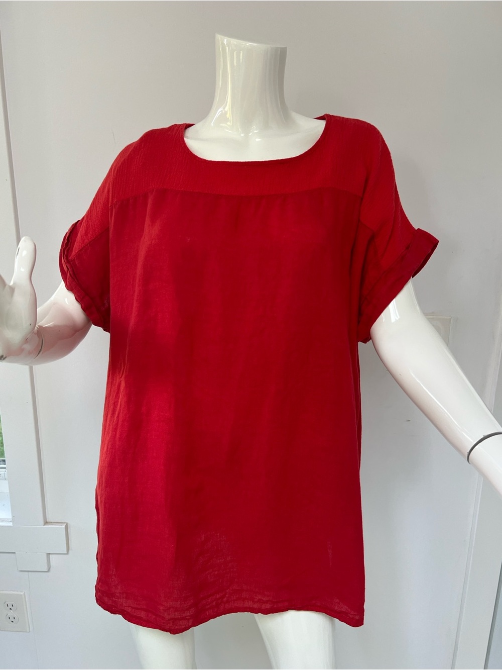 Giorgia Giannini 100% linen/100% cotton Made in Italy Top Tunic woman’s size X